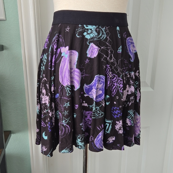 Killstar x Monster High Black and Purple Skater Skirt, Like New - Picture 3 of 12